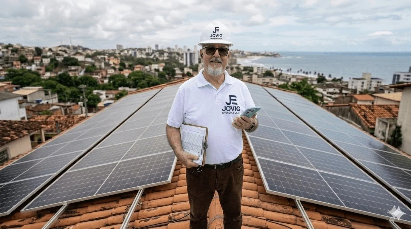 Instalação de sistema fotovoltaico apresentada pela JOVIG Energia Solar