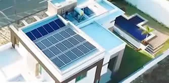 Sistema fotovoltaico instalado em imóvel residencial